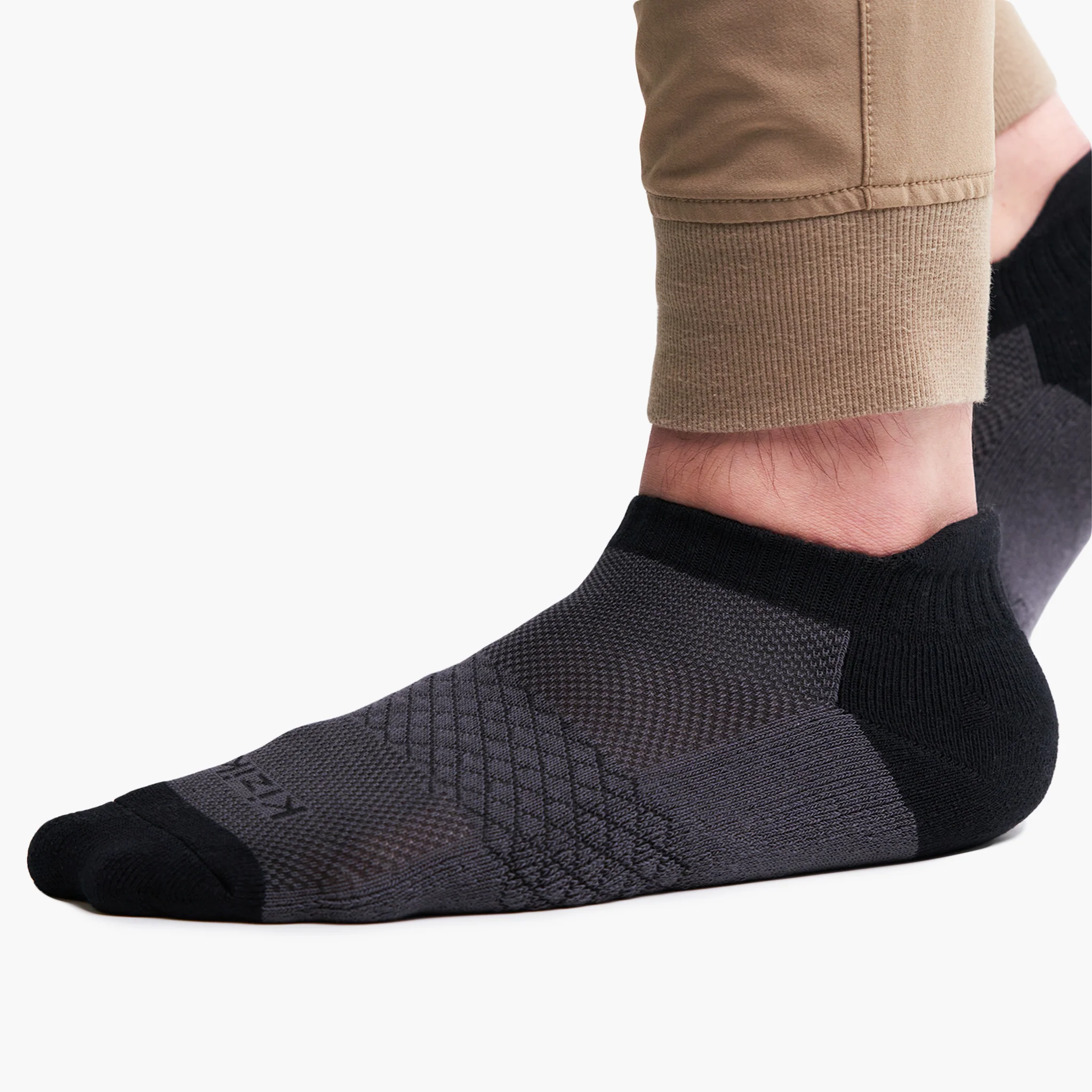 Kizik Ankle Socks - Charcoal - Image 3